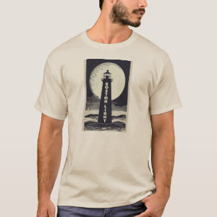 Boston Light Lighthouse Moon T-Shirt