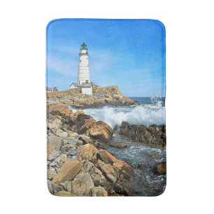 Boston Lighthouse, Massachusetts Badematte