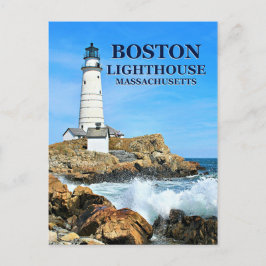 Boston Lighthouse, Massachusetts Postkarte
