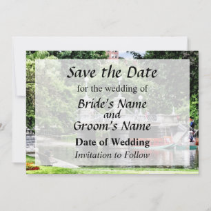 Boston MA - Boston Public Garden Bridge Save The Date