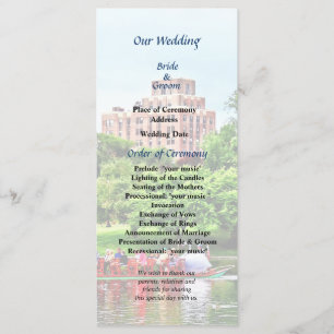 Boston MA Boston Public Garden Wedding Program Programm