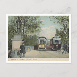Boston MA, Eingang zur U-Bahn 1906 Postkarte