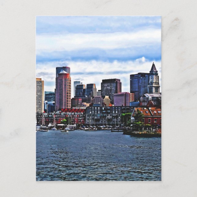 Boston MA - Innerer Hafen Postkarte (Vorderseite)