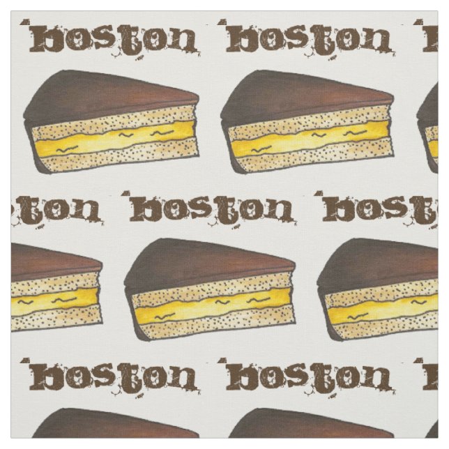 BOSTON MA Massachusetts Cream Pie Slice Feinschmec Stoff (Muster)