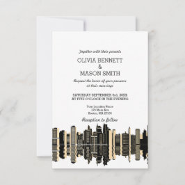 Boston Ma Skyline Cityscape Hochzeit Einladung
