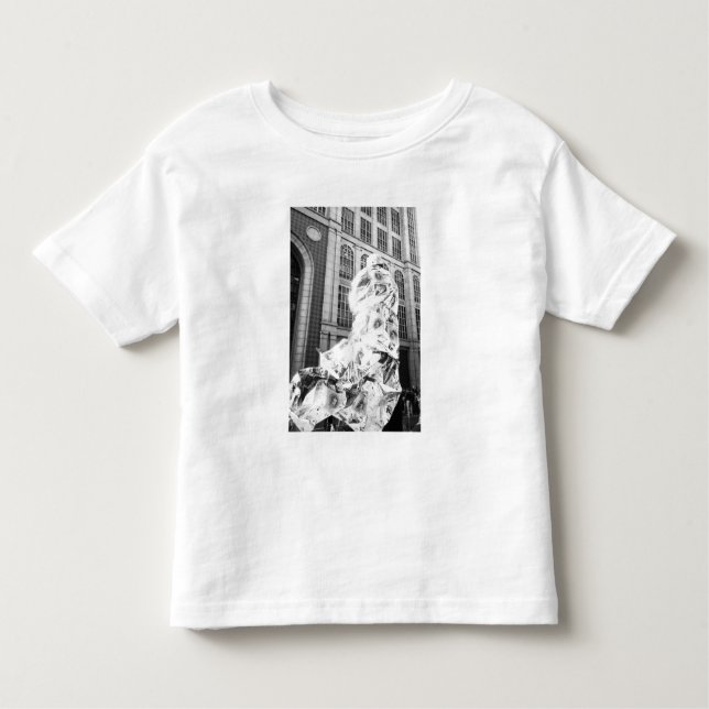 Boston, MA USA, Runner in Foil Boston Marathon Kleinkind T-shirt (Vorderseite)