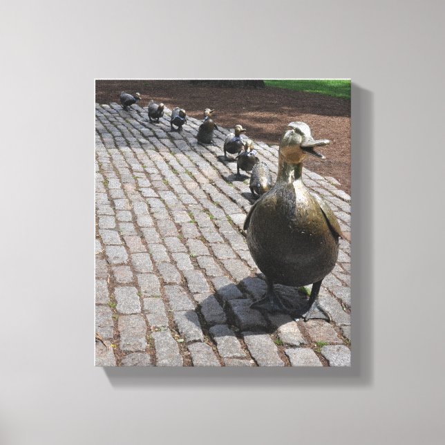 Boston macht Platz für Ducklings Leinwanddruck (Vorderseite)