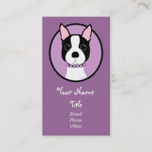 Boston-Mädchen! Lila Visitenkarte