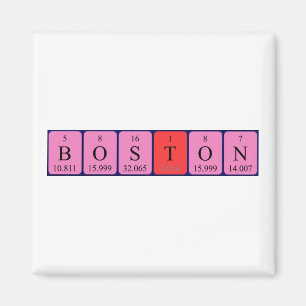 Boston-Magnet für periodische Tabellen Magnet
