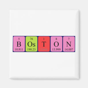 Boston-Magnet für periodische Tabellen Magnet