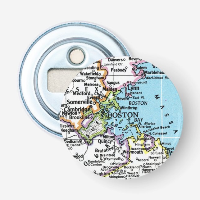 Boston Map Bottle Opener Flaschenöffner (Vorderseite)
