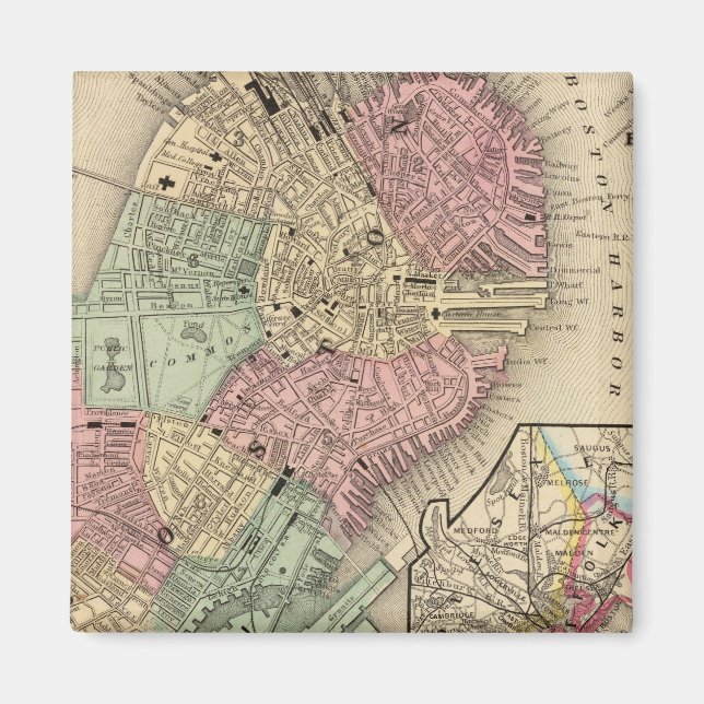 Boston Map by Mitchell Magnet (Vorne)