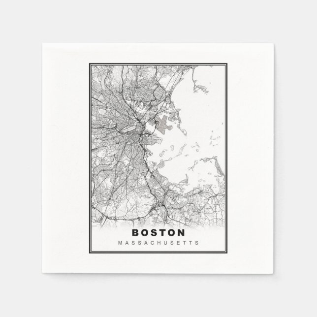 Boston Map Serviette (Vorderseite)