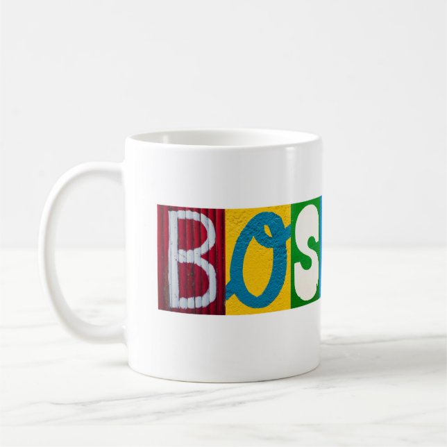Boston marque avec des lettres la tasse (Gauche)