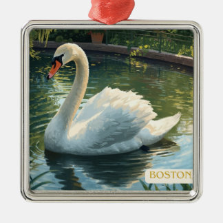 Boston, Mass. Public Garden Schwan-Ornament Ornament Aus Metall