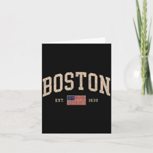 Boston Massachusetts 4. Juli US-Flagge Retro Throw Karte