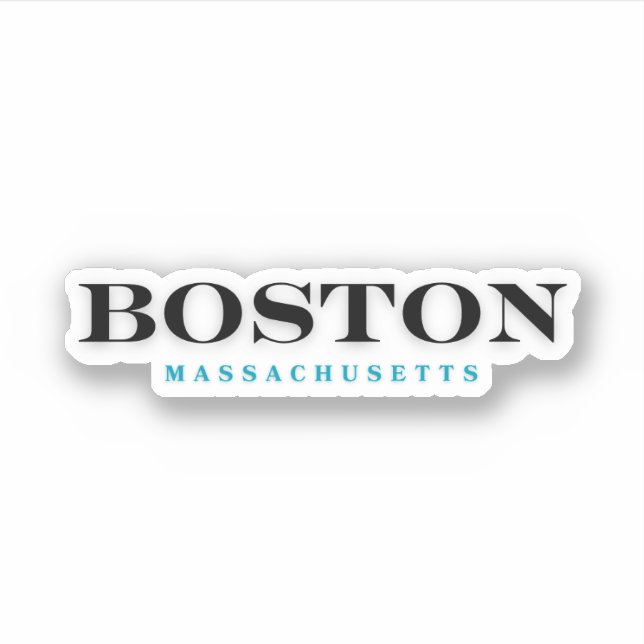Boston Massachusetts Aufkleber (Vorderseite)