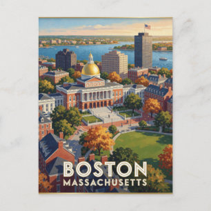Boston Massachusetts Beacon Hill Postkarte