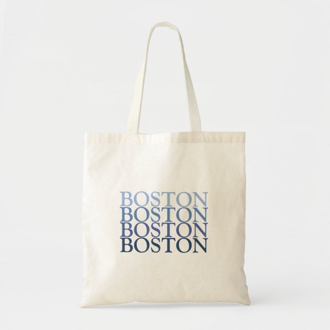 Boston Massachusetts, Blau und Blau Tragetasche (Vorne)