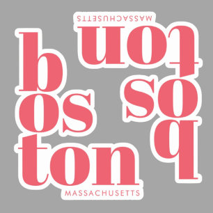 Boston Massachusetts Brand Marketing Aufkleber