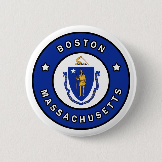 Boston Massachusetts Button (Vorderseite)