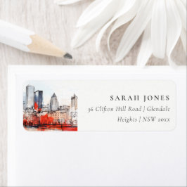 Boston Massachusetts City Scape Aquarelladresse
