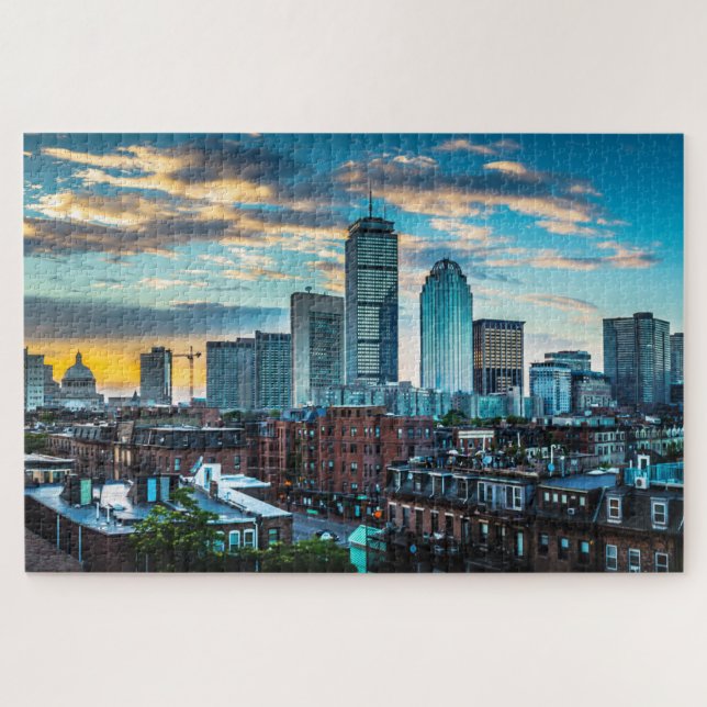 Boston Massachusetts City Skyline Travel Foto (Horizontal)