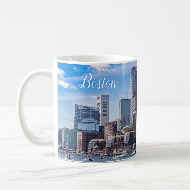 Boston Massachusetts Coffee Mug Waterfront (Gauche)