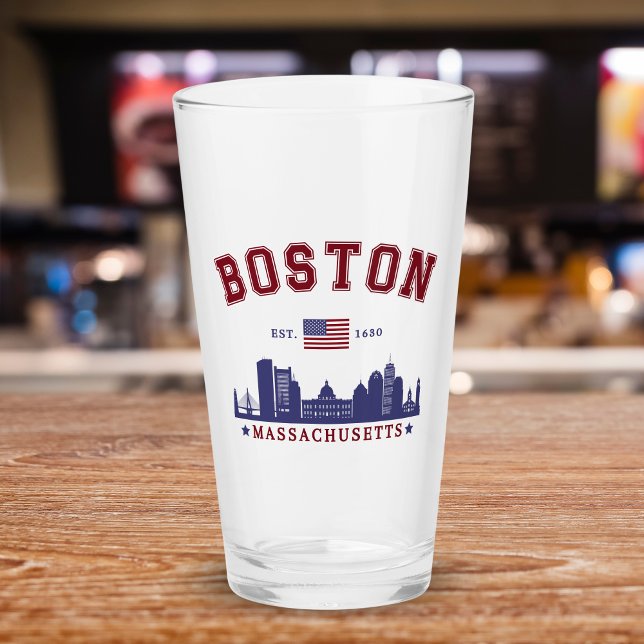 Boston Massachusetts Est. 1630 Travel Glas (Von Creator hochgeladen)