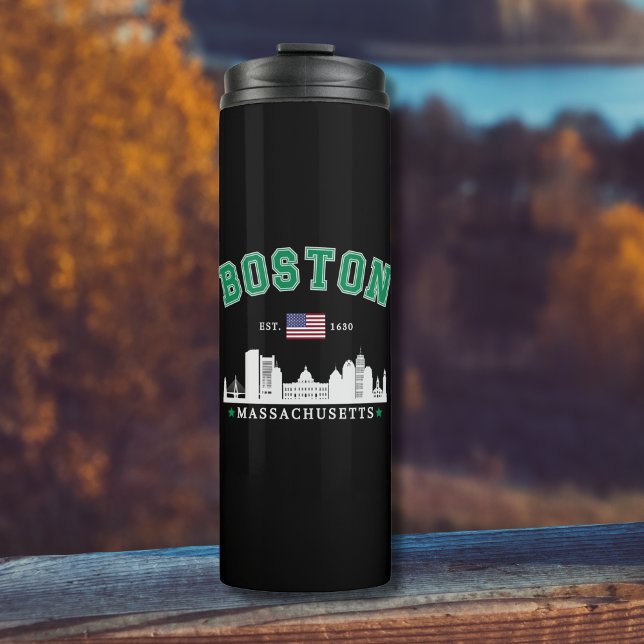 Boston Massachusetts Est. 1630 Vintage Thermosbecher (Von Creator hochgeladen)