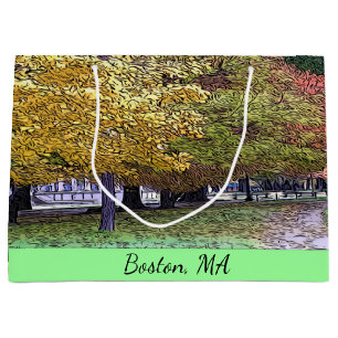 Boston, Massachusetts Fall Foliage Große Geschenktüte