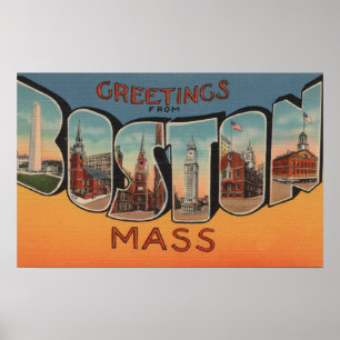 Boston, Massachusetts (Gebäude) Poster