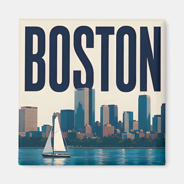 ⚓ Boston Massachusetts Historisch Magnet (Vorne)