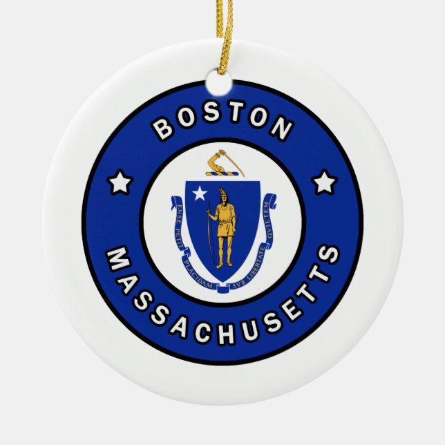 Boston Massachusetts Keramik Ornament (Vorne)