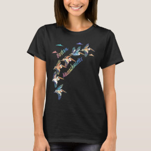 Boston Massachusetts Krawatte-Dye Pelican Shor T-Shirt