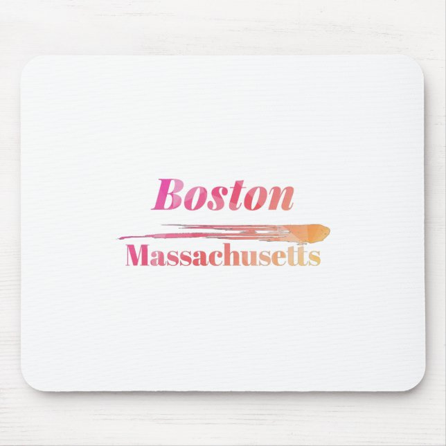 Boston Massachusetts Low Poly Mousepad (Vorne)