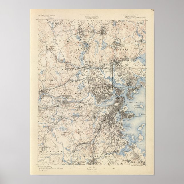 Boston, Massachusetts Poster (Vorne)