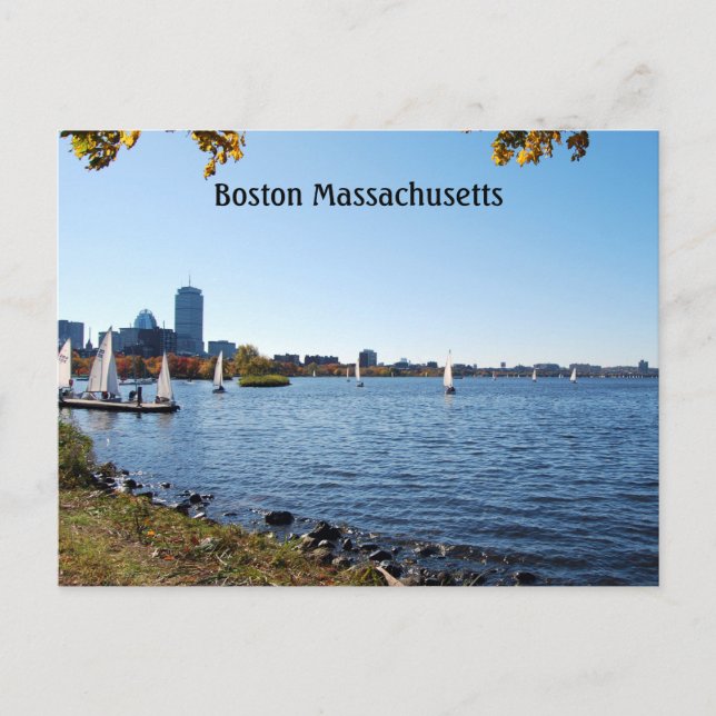 Boston Massachusetts Postkarte (Vorderseite)