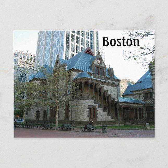 Boston Massachusetts Postkarte (Vorderseite)