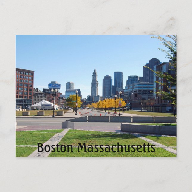 Boston Massachusetts Postkarte (Vorderseite)