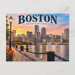 Boston, Massachusetts Postkarte