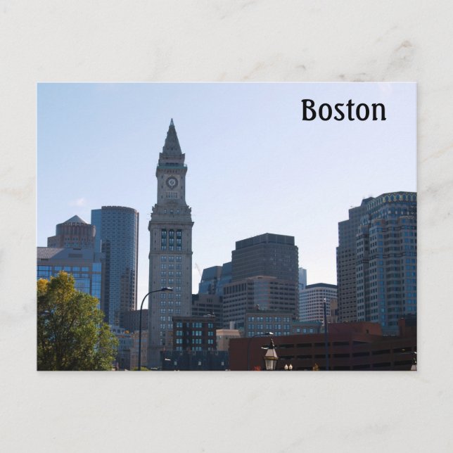 Boston Massachusetts Postkarte (Vorderseite)