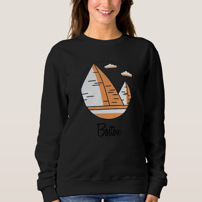 Boston Massachusetts  Pyramide Schlechte Geographi Sweatshirt (Vorderseite)