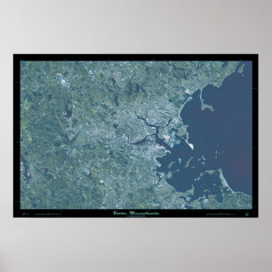 Boston, Massachusetts Satellitenposter Poster