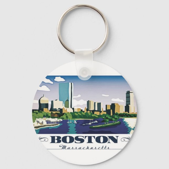 Boston, Massachusetts Schlüsselanhänger (Vorderseite)