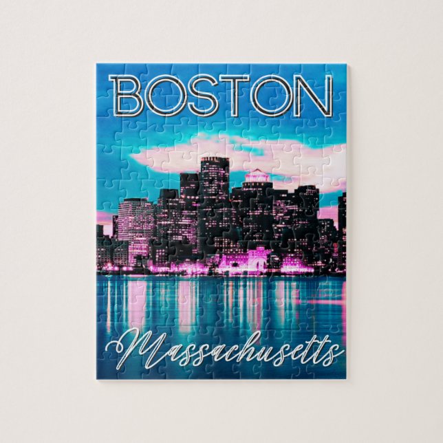 Boston Massachusetts Skyline (Vertikal)