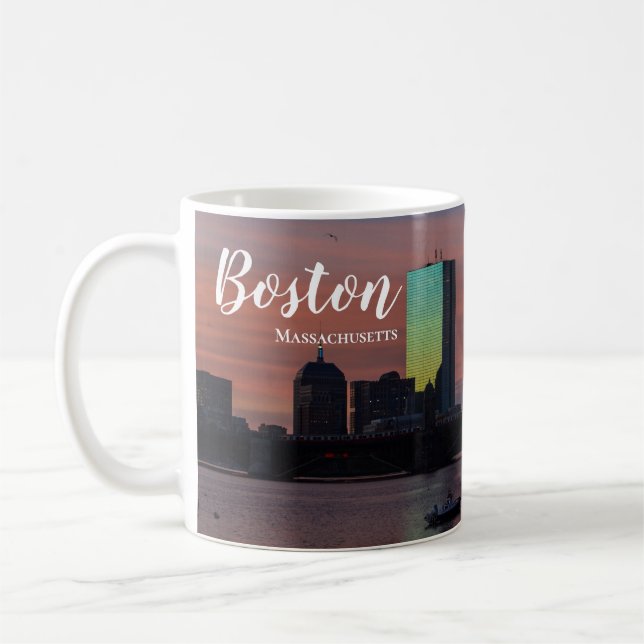 Boston Massachusetts Skyline Coffee Mug (Gauche)