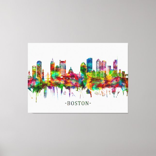 Boston Massachusetts Skyline Leinwanddruck (Vorderseite)