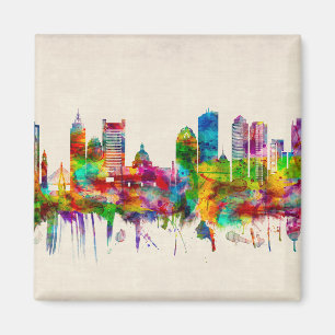 Boston Massachusetts Skyline Magnet