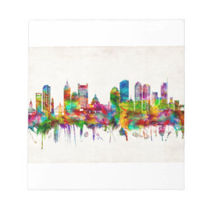 Boston Massachusetts Skyline Notizblock